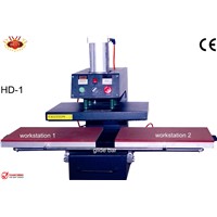 Bottom Glide Pneumatic Printer - Print Flat Substrates (Video) - Fabric Heat Transfer Machine - QA