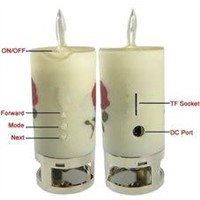 Candle speakers  card reader speakers stereo sound
