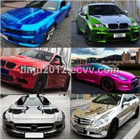 Car Wrapping Vinyl Film chrome car film with Air Bubble-free