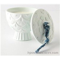 Ceramic Candle cups with Lid,candle containers