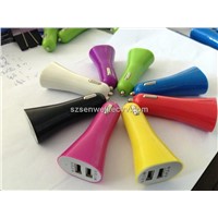 Dual Portable 2.1A/1A Dual USB Car Charger For Apple ipad and iphone