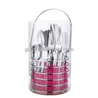 Fashion Stainless Steel Cutlery Set with Plastic Handle
