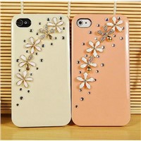 Five grass protection metal shell for iphone 5 diamond-encrusted mobile phone shell