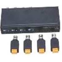Front-end Passive + back-end active (four-ways) Twisted pair video transmitter