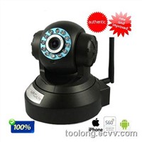 H.264 Night IR-CUT WiFi Indoor pan/tilt IP Camera With SD Card Slot