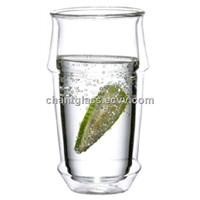 Hand-blown Double Wall Glass Cups
