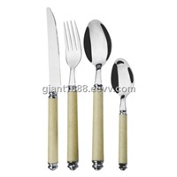 High Class Plastic Handle Cutlery Sets for Chain Store