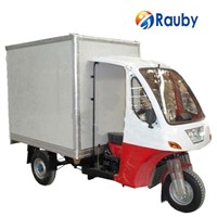 Ice Cream Tricycle with Cooling box,rauby 3 wheel motorcycle closed door tricycle