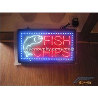 Led sign /Illuminated sign/Fish Chips Led Sign
