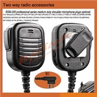 Medium duty handle speaker shoulder radio microphone built in 3.5mm accessory jack