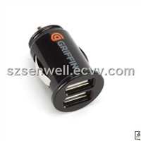 Micro Dual USB Car Charger for iPhone and iPad