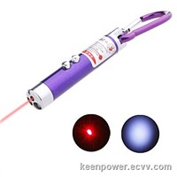 Mini Laser with LED Flashlight Keychain LP00022