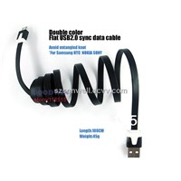 Mirco USB Sync Data & Charge Double Color Cable For Samsung HTC NOKIA SONY Data Cables