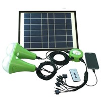New CE solar LED home lighting with 2 LED lamps &amp;amp; cellphone charger
