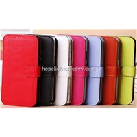 New Arrival Leather Case with Card Slot for Galaxy Samsung s4/ i9500 Case