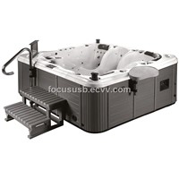 Newest CE Certificated 2 Lounges Hyspas Acrylic Whirlpool Outdoor SPA Jacuzzi (HY-6515A)