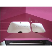 Pink Artificial Stone Solid Surface  Kitchen Counter Top