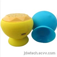 Portable Bluetooth Speaker Hands Free Music Player ,Mic Silicone Sucker for Phone PC MP3