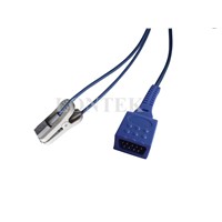 Reusable Datex 9 pin Spo2 sensor, adult finger clip/soft tip/wrap type