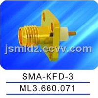 SMA female connector,with flange,microstrip,thread coupling,SMA-KFD-3