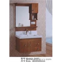 Solid wood bathroom cabinet