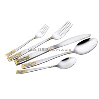 Stainless Steel Cutlery With Gold Plating