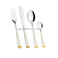 Stainless Steel Golden Cutlery