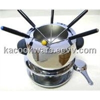 Stainless steel fondue set
