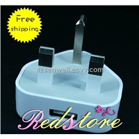 UK Plug USB Charger for iPhone and iPad