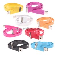 USB Cable for Apple iPad  iPod  iPhone 4 4G 4S flat