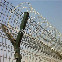 Welded Wire Mesh Fence + Razor Wire, Various Mesh Sizes are Available