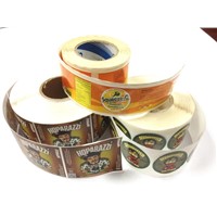 cheap rolled bottle sticker with custom printing