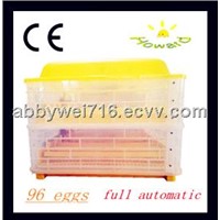 full automatic CE approved  egg incubator for 96 eggs