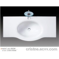 microcrystal stone basin with cabinet tabletop
