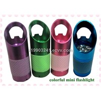 mini aluminum led flashlight,mini led flashlight with bottle opener