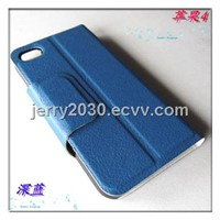 mobile phone leather cover for iPhone 4