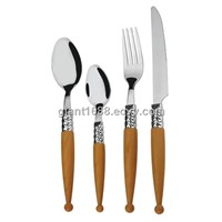 Wood Plastic Handle Cutlery Sets