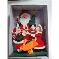 wooden X'mas stand with santa shape
