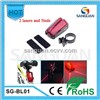 Hot Sell 5xRed LED + 2xRED Laser Rear Light for Warning