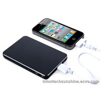 Mobile power station/power bank 6000mAh with brush-aluminum case in China-Y41