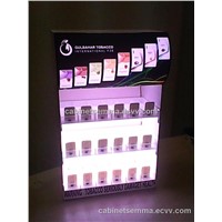 Tobacco Display Rack Acryic Cigarette Display Stand w/LED Lighting-3 Tiers