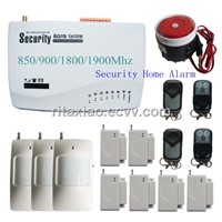 10 defend zones Wireless security Home Burglar GSM Alarm System with pir sensor door/window sensor