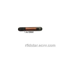 1.4x10mm 134.2KHz FDX-B RFID Glass tag/Microchip for animal