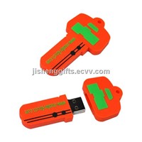 2D PVC Key Shaped USB Flash Drive
