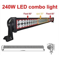 41.5 inch 240W LED Work Light Bar Alloy Spot Flood Combo Beam OffRoad