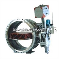 Automatic pressure retaining hydraulic control butterfly valve