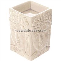 Buddha Embossment Ceramic Candle Pots,candle containers
