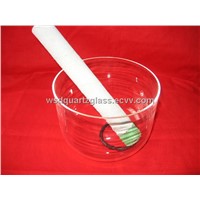 Clear Crystal Singing Bowls from 6-10'' with Carrying Case