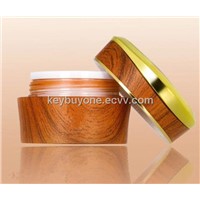Double Wall Acrylic Wooden Cosmetic Jar