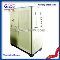 Electric thermal oil heater in hot roller